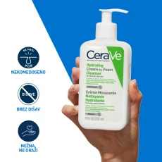 CeraVe Vlažilna kremno-penasta čistilna emulzija, 236 ml