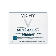 Vichy Mineral 89 bogata krema za 72-urno intenzivno vlaženje, 50 ml