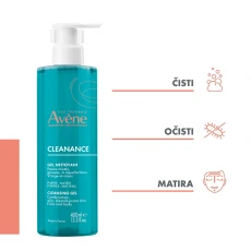 Avene Cleanance Gel za čiščenje, plastenka s pumpico 400 ml
