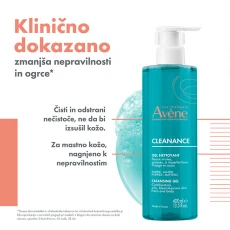 Avene Cleanance Gel za čiščenje, plastenka s pumpico 400 ml