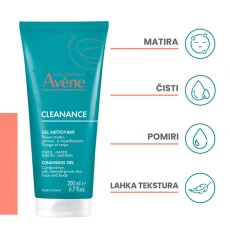 Avene Cleanance Gel za čiščenje, 200 ml