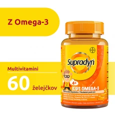 Supradyn Kids Omega-3, 60 želejčkov sadnega okusa
